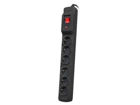 Armac Multi M6 | Listwa zasilająca | przeciwprzepięciowa, 6 gniazd, przewód 5m, czarna