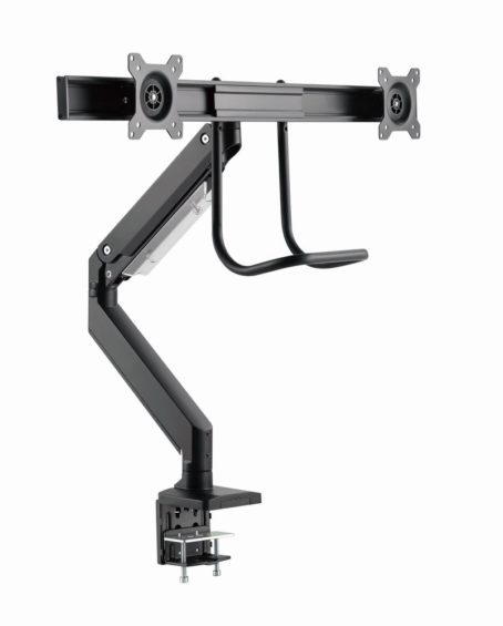 Gembird MA-DA2-04 Regulowane biurkowe ramię na 2 monitory, 17”-32”, do 8 kg