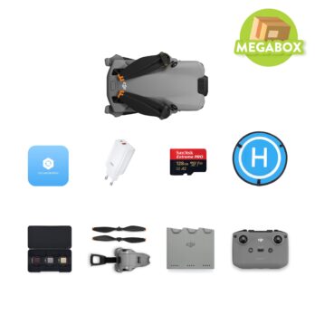 Megabox DJI Mini 5 Pro Fly More Combo (DJI RC 2) + DJI Care 1 rok (kod elektroniczny) + Karta pamięci 128GB + Osłona kontrolera + Mata do lądowania + Uchwyt ze smyczą Sunnylife do kontrolera + Zestaw filtr&oacute;w FREEWELL Mega Kit do Mini 5 Pro