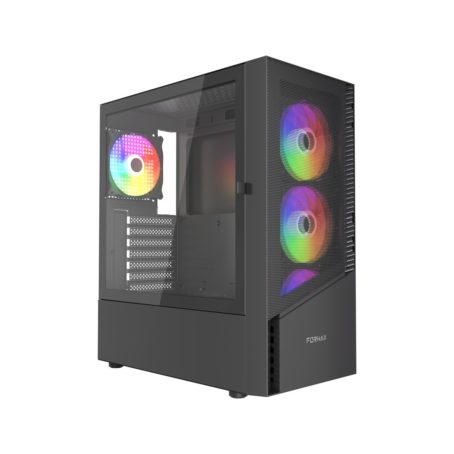 GEMBIRD OBUDOWA FORNAX 4300 MIDI-TOWER (2X USB 3.1, 1X USB 2.0) 4X FAN, CZARNA