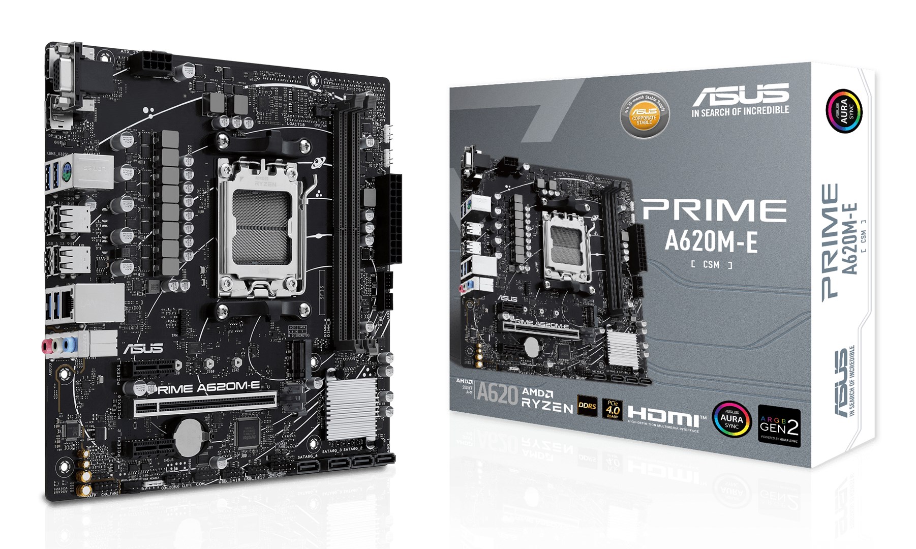 ASUS PRIME A620M-E-CSM AMD A620 Gniazdo AM5 micro ATX