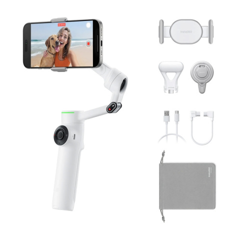 Insta360 Flow 2 Pro AI Tracker Bundle (Summit White) - gimbal z akcesoriami - obrazek 8