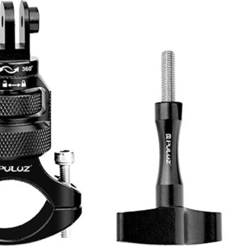 Aluminiowy Uchwyt na Kierownicę 360° PULUZ do Kamer Sportowych (Czarny)
